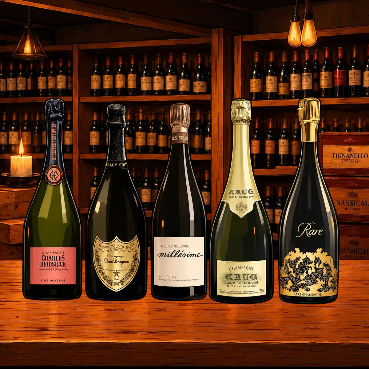 5 x Champagne Millesimato 2008