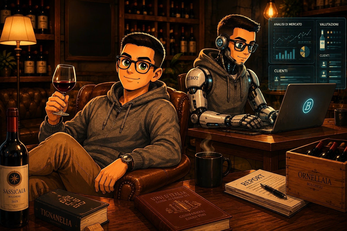 Illustrazione del servizio "Il mio bot" di Bebottiglie per il monitoraggio dei lotti