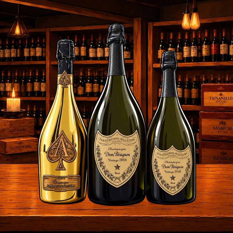 Armand de Brignac Gold e Dom Perignon Magnum 2004 e Dom Perignon 2010 – lotto seguito in intermediazione da Bebottiglie
