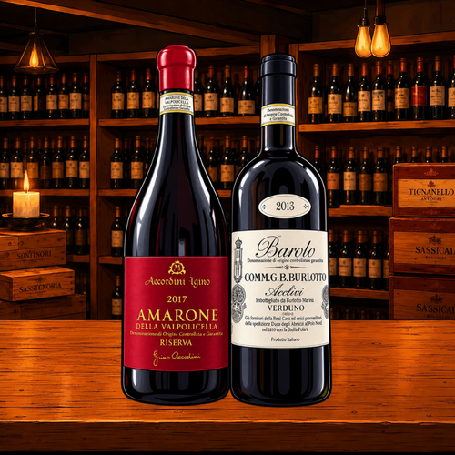 Amarone Accordini 2017 e Barolo Burlotto Acclivi 2013 – lotto seguito in intermediazione da Bebottiglie